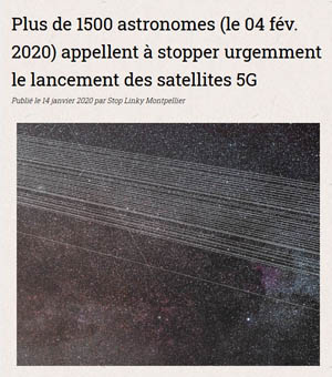 Les astronomes contre les satellites 